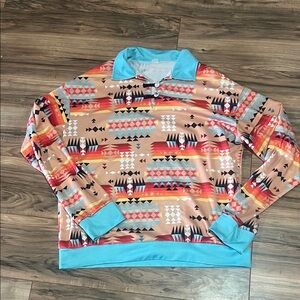 Colorful Geometric Patterned Pullover